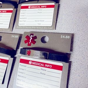 Diabetes medical if bracelet w/ medical alert card